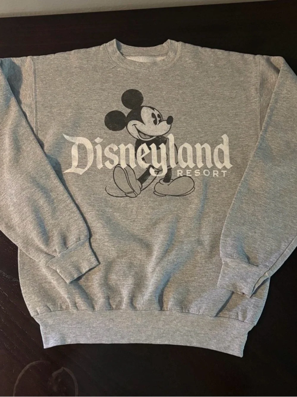 Hanes Grey Crewneck Sweatshirt with Mickey Graphic
